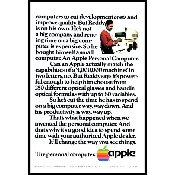 1981 Apple Personal Computer 2 Page Vintage Print Ad Desktop Steve Jobs Mac Art - Picture 2 of 3